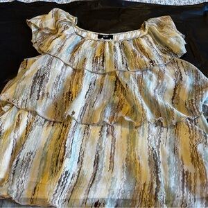 AGB Women's Multicolor Ruffle Top